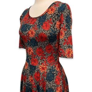 Floral Pattern Flowy Dress 